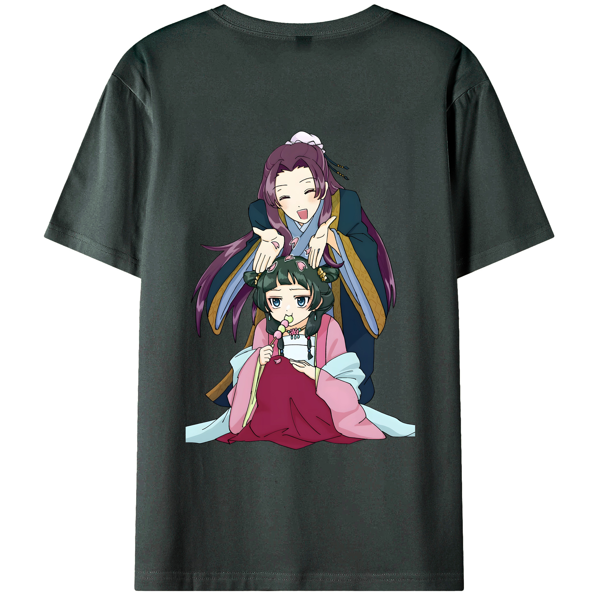 （画像用） 薬屋のひとりごと The Apothecary Diaries 綿100％ メンズ半袖Tシャツ（バックプリント） 通気性